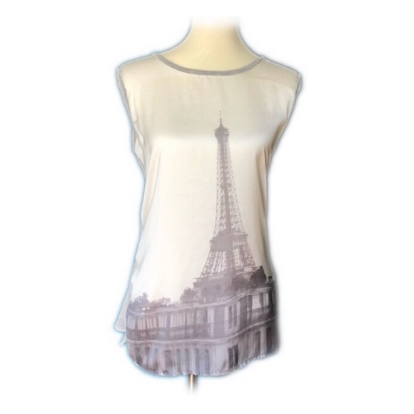 F21 Y2K Eiffel Towel Graphic Sleeveless Tunic - Picture 2 of 6
